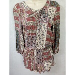 American Eagle Outfitters Romper Small Paisley‎ Boho  Long Sleeve